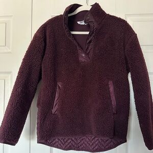 EUC Athleta Sherpa Snap Sweatshirt